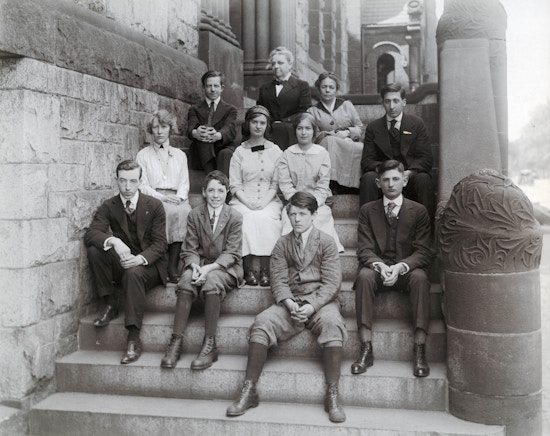 teachers Boston Horace Mann School for the Deaf MA ca 1899 Photo students 
