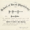 Diploma for Scool of Vocal Physiology.