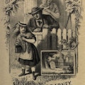 Man and woman holding baby standing behind fence, watching little girl with book in front of fence