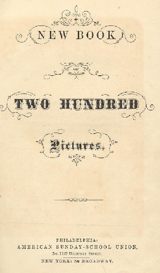 The title page of The New Book of 200 Pictures