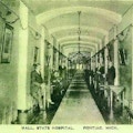 Photo of a hallway at the Pontiac Asylum for the Insane.
