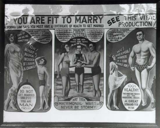 Movie poster - Show ideal bodies of man and woman.