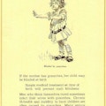Drawing of blind girl with a message warning about gonorrhea.