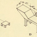 A drawing of a table and chair for use in the pools.