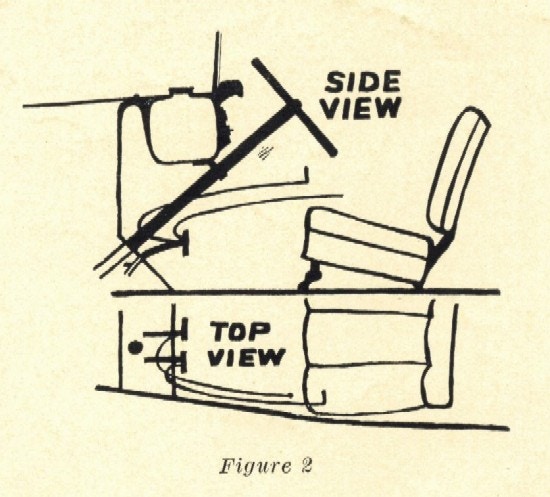 A design drawing of a steering wheel.