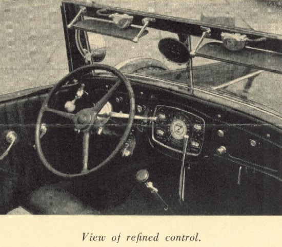 The driving mechanisms of Roosevelt's car.