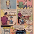 Panels of the comic book, The Will to Win. Milton Caniff thinks about people with disabilities and shows Good Willy at a Goodwill store.