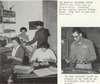 Photograps of office staff and a printer.