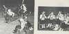 Photographs of people square dancing in wheelchairs and of four cheerleaders in wheelchairs.