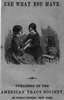 Title page from Use What You Have.  A seated woman helps a girl fix her sleeves while another girl looks on.