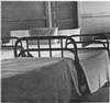 Rows of beds very closely packed.