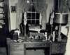 A desk with FDR momentos, including a photograph of Winston Churchill.