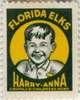 Drawing of the face of a smiling boy.  The tip of a crutch can be seen under his left arm.