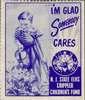 Stamp showing a young boy, using crutches, watering flowers with a watering can.