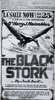 Near full page newspaper ad for The Black Stork at the LaSalle Theater.  A spread wiinged black stork flies through the air over the title.