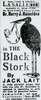 Motion Picture Directory Ad for The Black Stork at the LaSalle.  The ad has a picture of a black stork with a baby in a bundle in its beak.