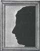 Framed silhouette of Alice Cogswell.