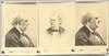 Three bust view photos of Barnum laid out horizontally on an uncut sheet.