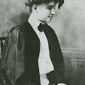 Keller in graduation cap and gown