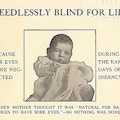 Pamphlet showing blind baby.