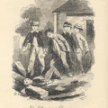 Four boys stand over another whose head is across a board.