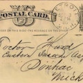 Handwritten postcard address- Doctor Hurd, Eastern Insane Asylum, Pontiac, Mich.