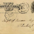 Handwritten postcard address - Supt. of Insane Asylum, Pontiac. Mich.
