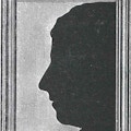 Framed silhouette of Alice Cogswell.