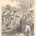 Four children point at a sitting girl.