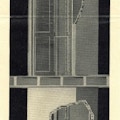 A drawing of the workings of a home elevator.