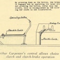 A design drawing of a clutch and braking mechanism.