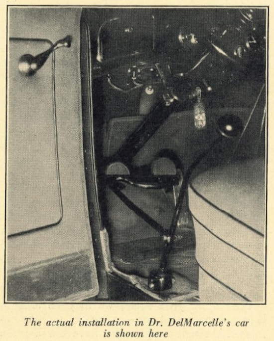 Photograph of a clutch and brake mechanism.