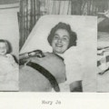 Three photographs of young women, two with respirators.