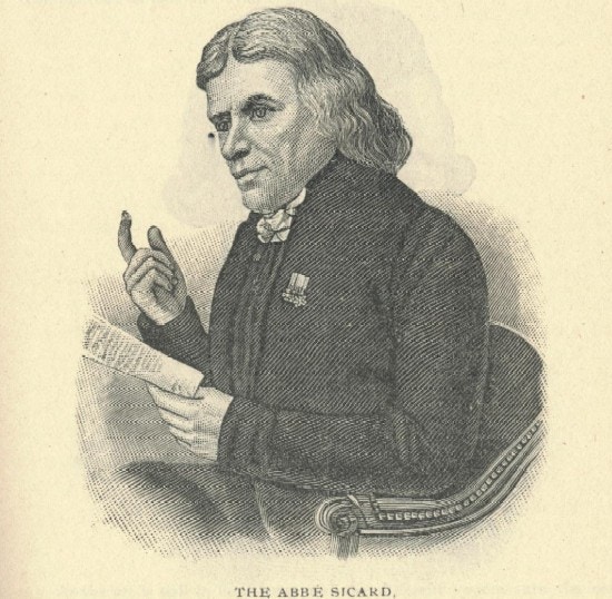 An engraving of the Abbe Sicard.