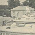 Six children lie in beds and are exposed to the sun.