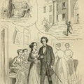 A woman holds the arm of a well-dressed man.