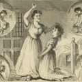 A series of images of a woman abusing a feamale patient.