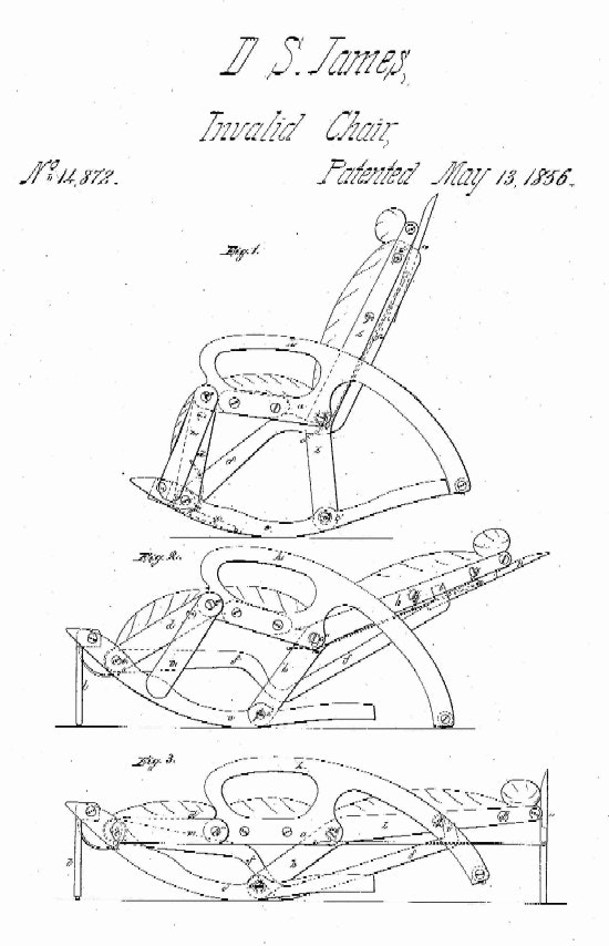 Design drawing for D.S. James Invalid Chair.