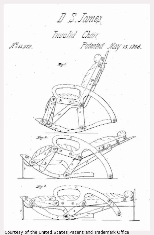 Design drawing for D.S. James Invalid Chair.