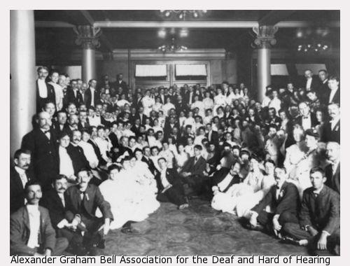 Large group photograph of the Seventh Convention National Association of the Deaf at St. Louis, held during the Louisiana Purchase exposition.